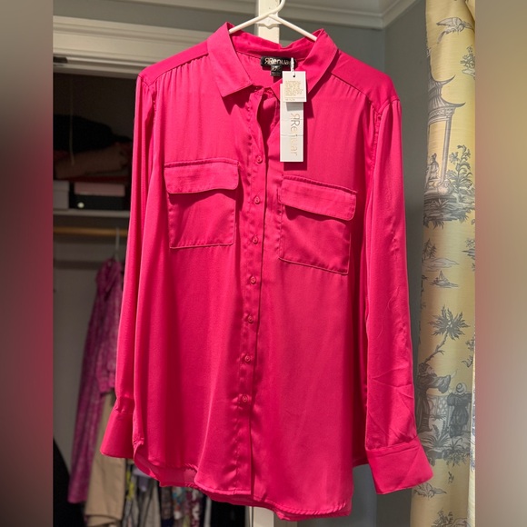Renuar Dresses & Skirts - Renuar R5952 Woven LSLV Blouse w/ Pkts